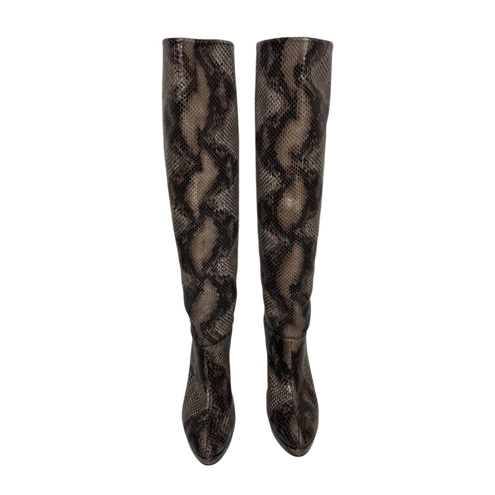 Stuart Weitzman Python Snake Embossed Leather Hee… - image 3